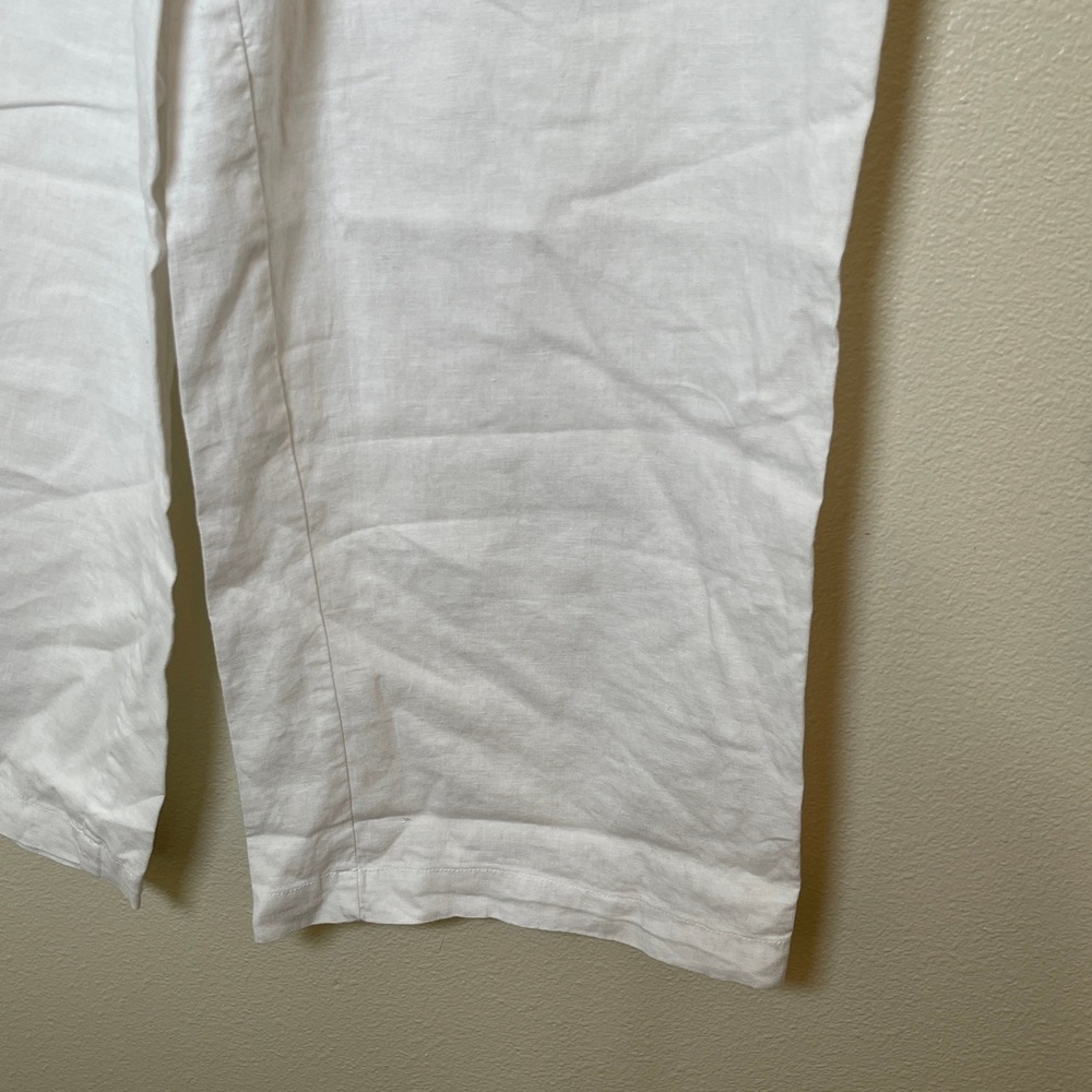 Casa Cabana Women's Linen Blend Pull on White Capris‎ Size Small - Picture 6 of 12